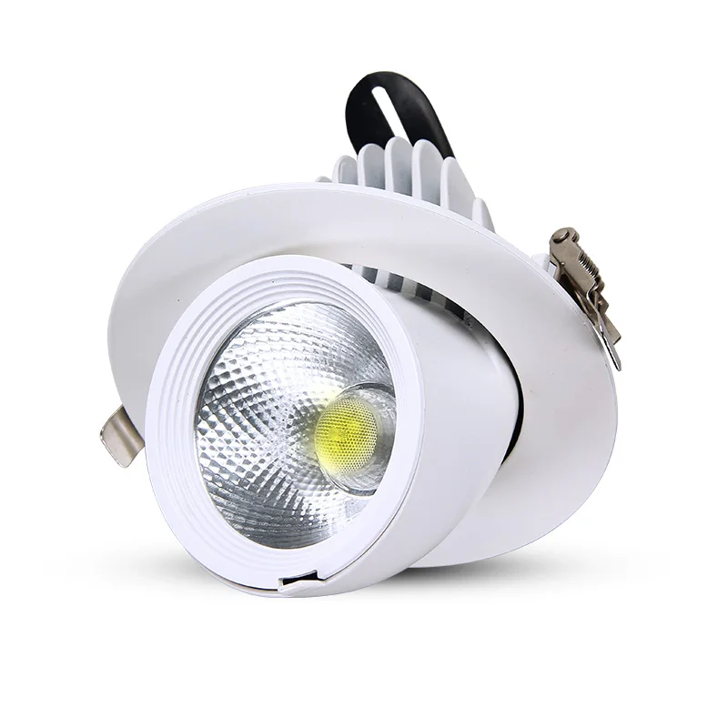 

Dimmable LED downlight light 10W 15W 20W 30W Adjustable 360 led light Warm /Natural /Cold Trunk Ceiling Spot Light cob AC85-260V