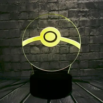 

Hot Sale Pokemon Poke Ball Design 3D LED USB Lamp for Love Japanese Cartoon Game Kids Toy Toy Room Night Light Bulb Decor Props