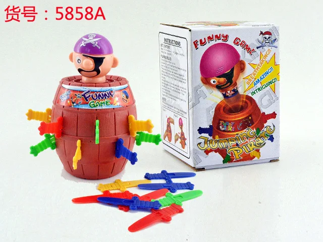 

Strange New Toys Pirates Decompression Tricky Barrel Plug Sword Game Crisis Bucket