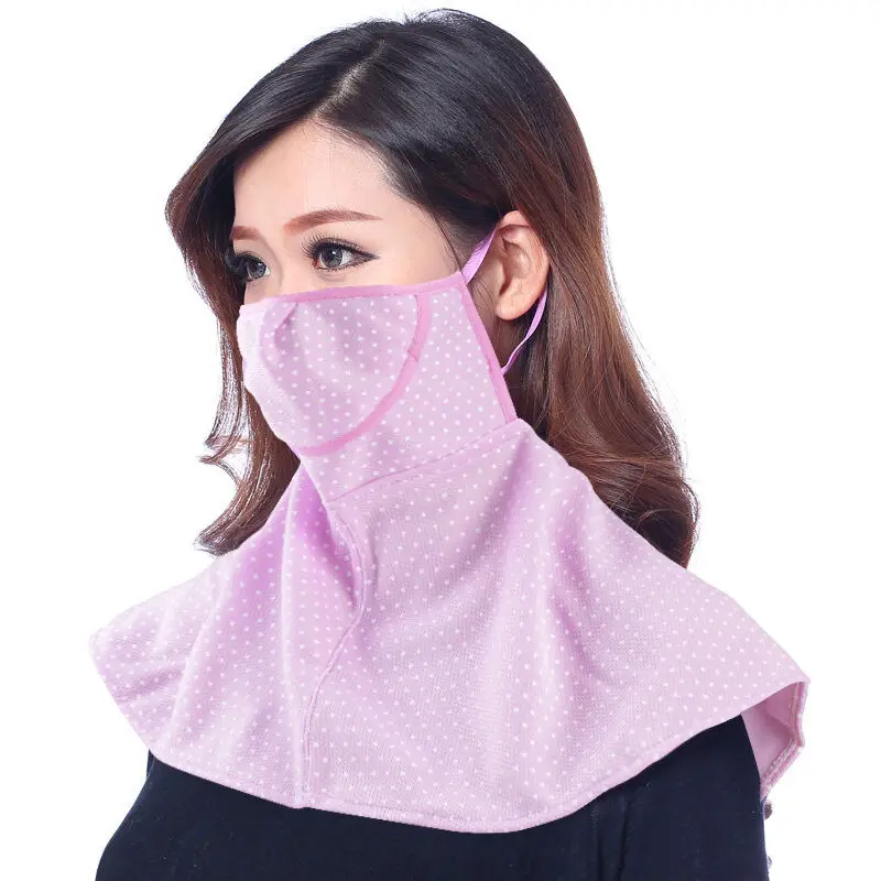 

2/pcs New Golf Sunscreen Masks Womans Golf Uv-blocking Mouth Mask Protection Neck Face Sports Wear Korea Cotton Breathable
