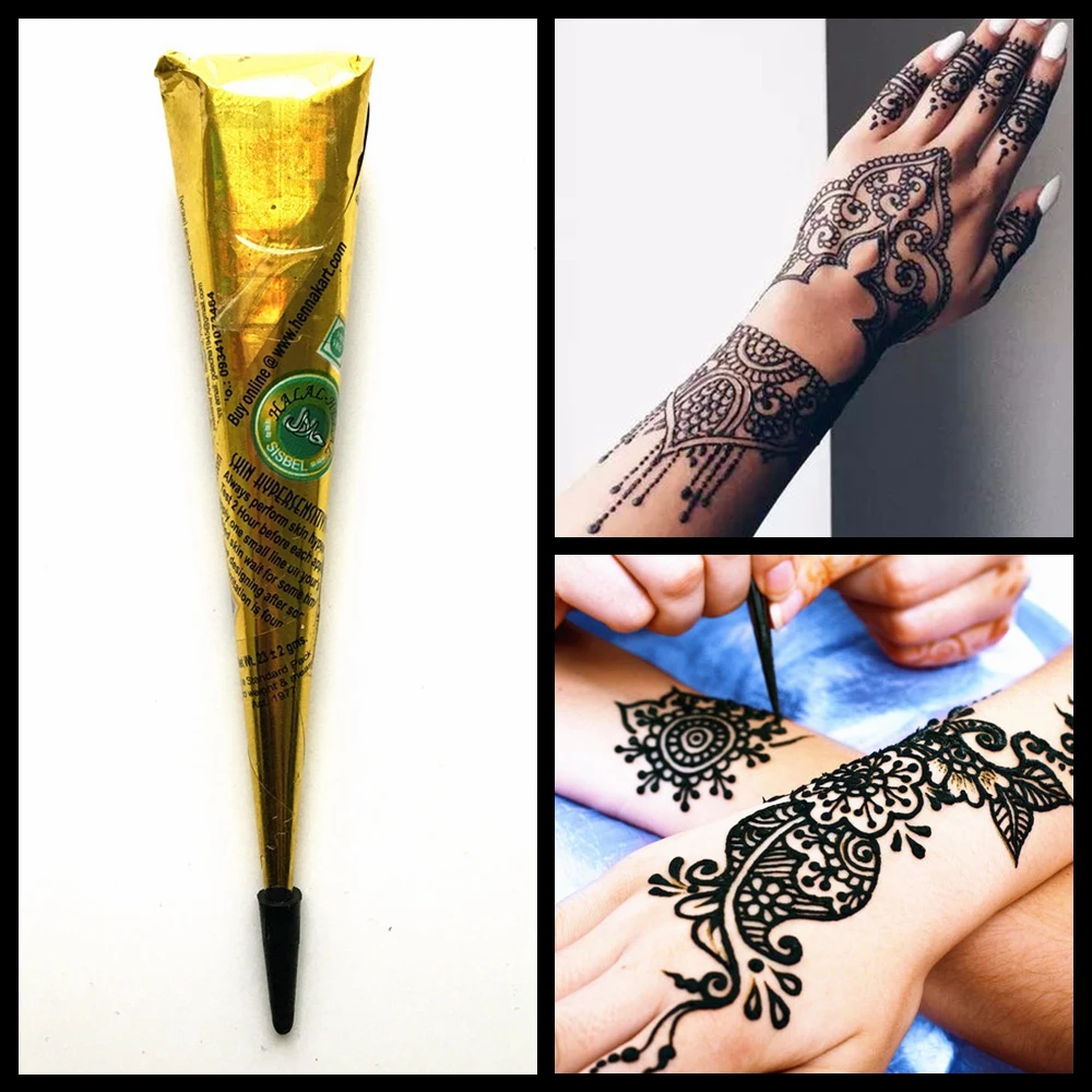 Zwarte Henna Tattoo Plakken Natuurlijke Kruiden Henna Crème Kegels Buis Tijdelijke Body Art Tribal Vrouwen Benen DIY Tekening Handen|tattoo paste|black henna tattoo henna tattoo - AliExpress