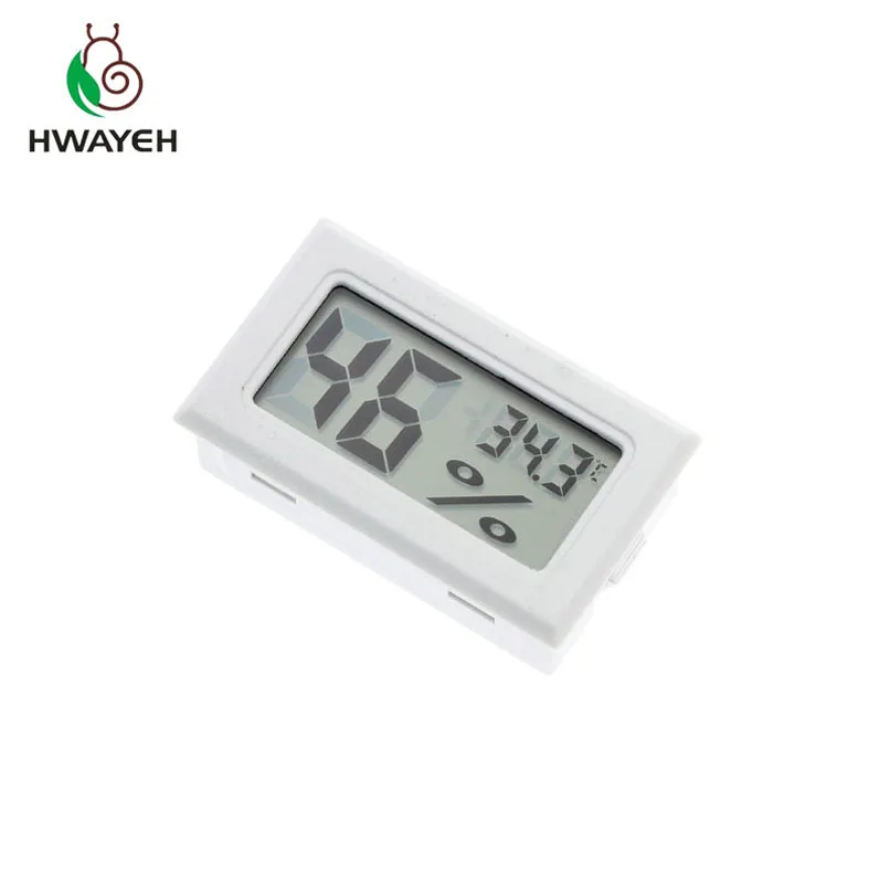 Мини ЖК-цифровой термометр гигрометр Температура Крытый удобный датчик температуры измеритель влажности Калибр инструменты кабель - Цвет: White