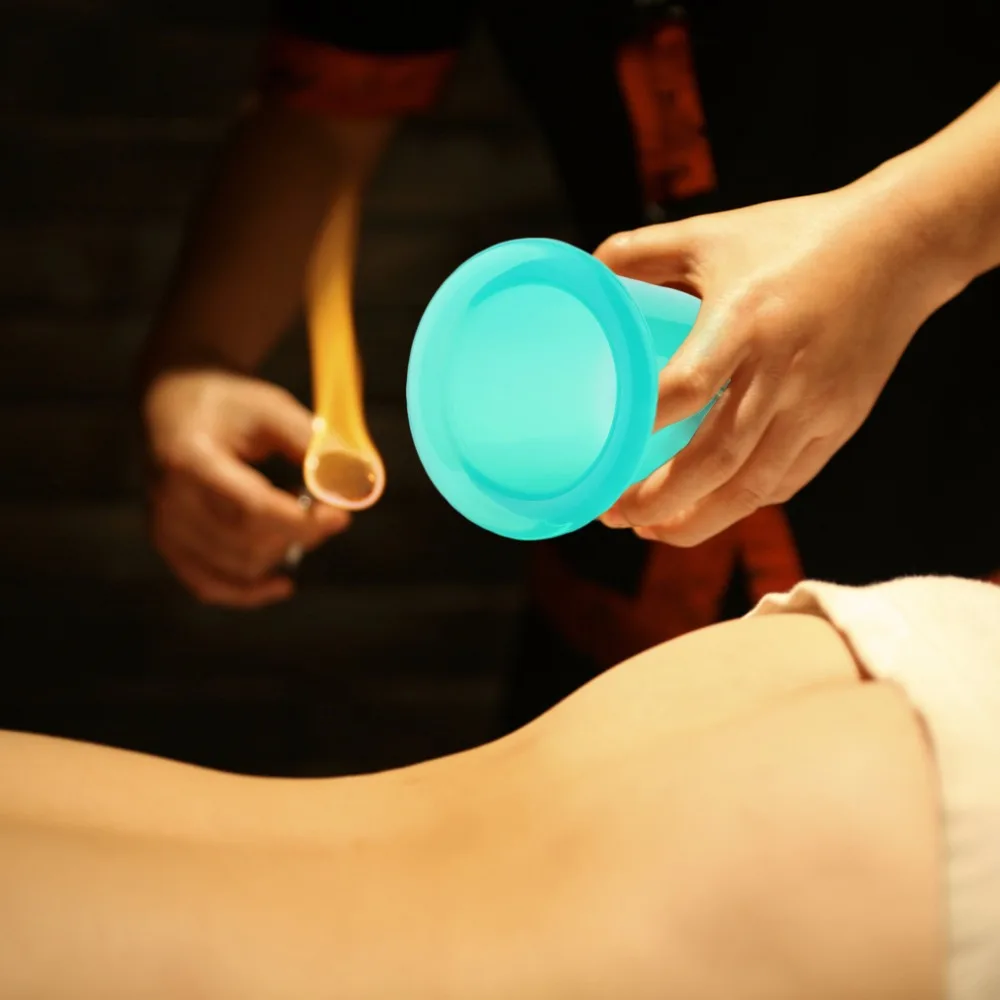 4 pcs/set Silicone Cupping Cup Vacuum Cans Eye Neck Face Body Back Massage Anti-cellulite Massager Facial Care Tools Suction Cup