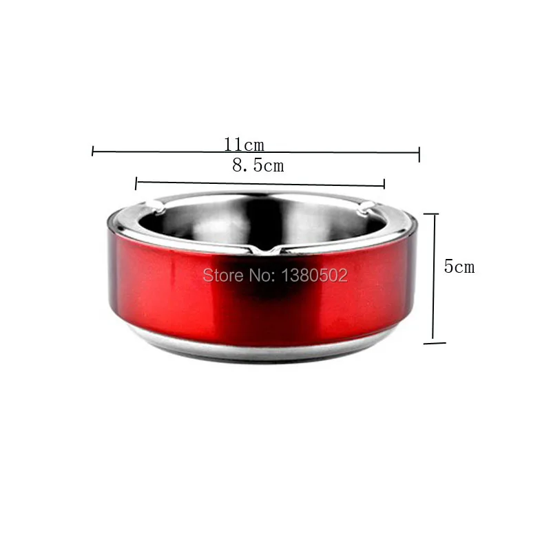 Горячая Мода Нержавеющая сталь круглый металлический Форма пепельница для украшения дома Офис Отель