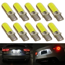 10 Uds LED W5W T10 194 168 W5W 12SMD Led aparcamiento bombilla faro Wedge de distancia de seguridad para automóvil CANBUS brillante de sílice blanco licencia bombillas de luz