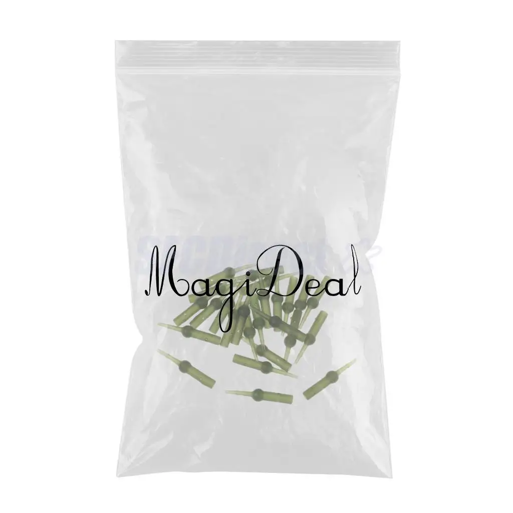 25pcs Fishing Tulip Beads Run Rig Beads Anti   Sleeve Fishing Rubbers Tubes Carp Lead Clips Tail Carp Fishing Tackle