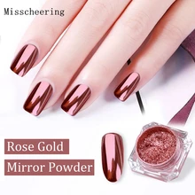 Новинка 0,2 г/кор. розовое золото Волшебная зеркальная поверхность порошка для ногтей художественные блестки пылевые блестящие пигменты Маникюрный Инструмент украшения для ногтей