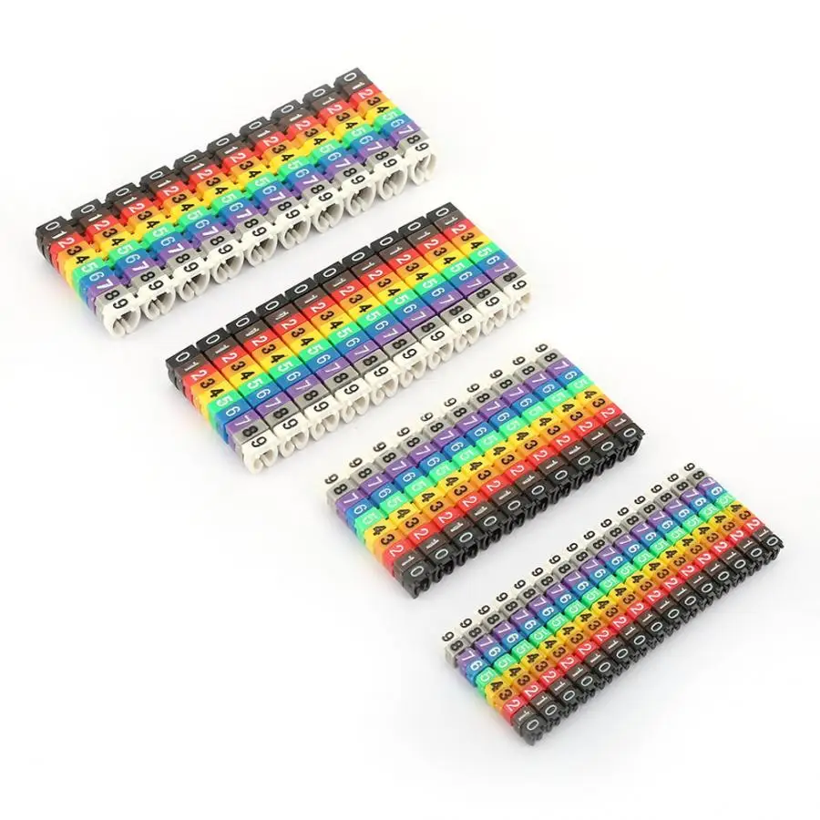

cable ties Digital Number Tube Wire Number Label Tube Cable Marker Colorful cable strap