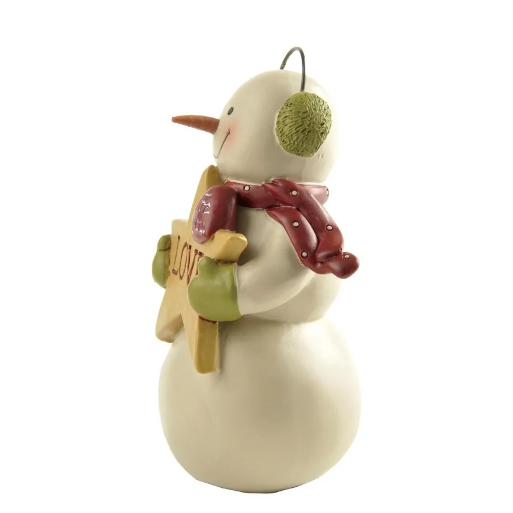 4,4" высокий праздник Рождество декоративные Семейные фигурки снеговика смола фигура Снеговик кукла