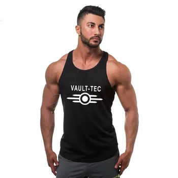 

Summer New Vault Tec logo Gaming Video Game Fallout 2 3 4 Tank Top Shirt Superman Stringer Bodybuilding Fitness mens Vest