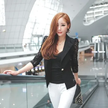 

Hot Sale 2020 Fashion Coat Lace Blazer Suit Outwear Slim Jacket B178