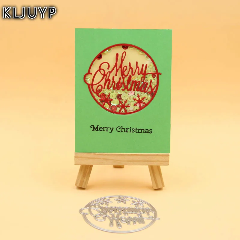 

KLJUYP Merry Christmas die cuts,metal die cutting dies in scrapbooking embossing folder suit for cutting machine