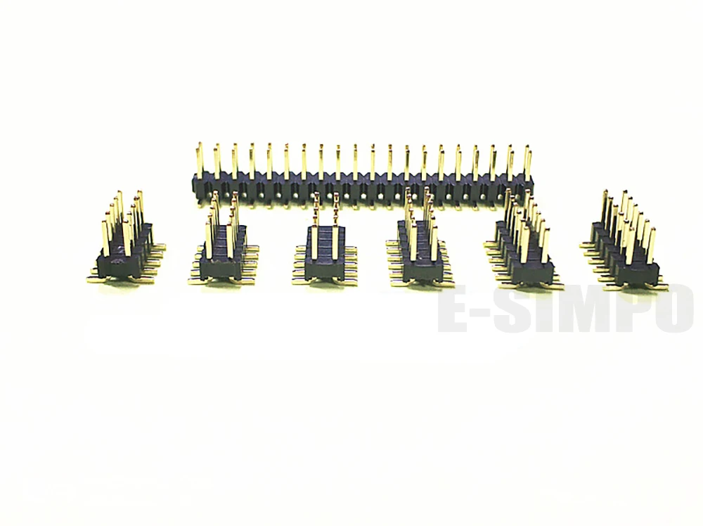100 шт 2 0 мм штыревой разъем 2X40P SMD двухрядный позолоченный|Соединители| |