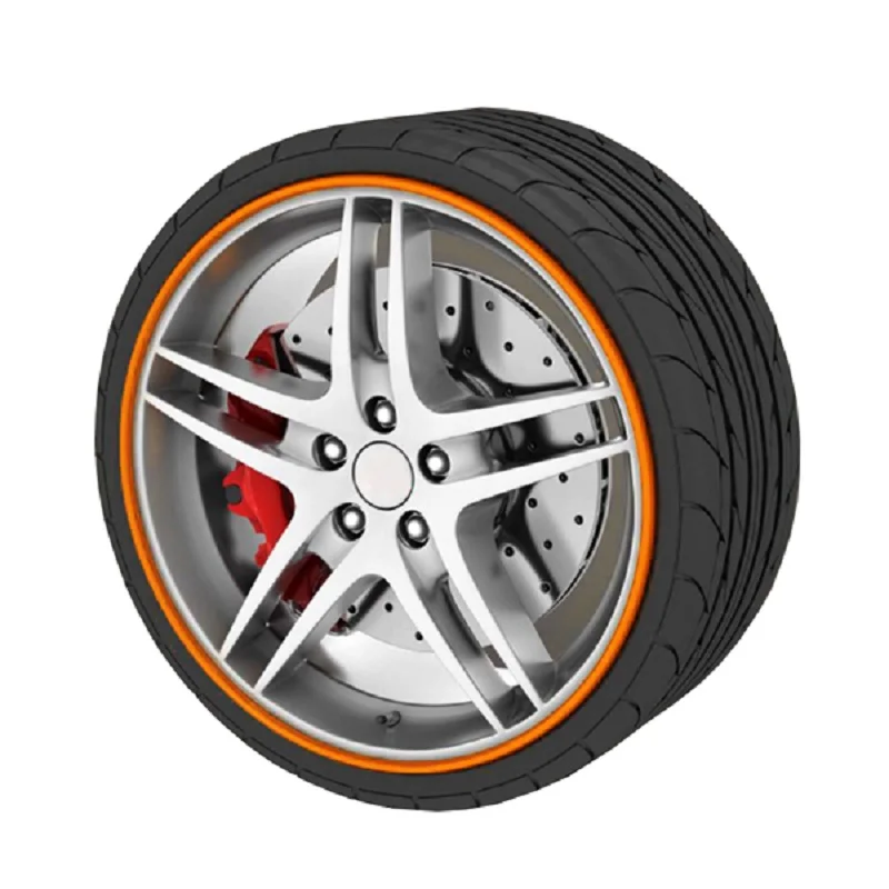  CHIZIYO 8M Car Wheel Hub Tire Sticker Strip Wheel Rim Tire Protection Care Covers Auto Accessories 