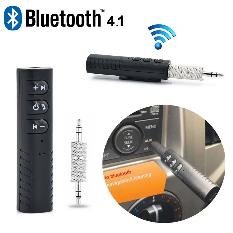 

Auto Bluetooth Audio Stereo Receiver Clip-On Wireless Music Adapter 3.5AUX Earphone Speaker 2 In 1 Calling Photo Car Accessories