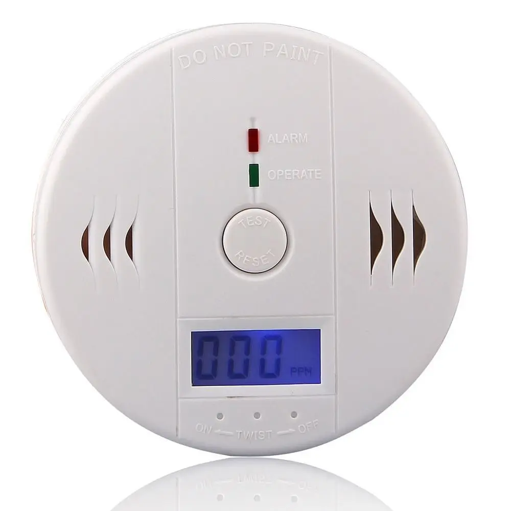 

YobangSecurity LCD CO Sensor Work alone Built-in 85dB siren sound Independent Carbon Monoxide Poisoning Warning Alarm Detector