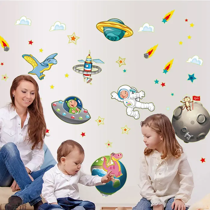 Флуоресцентные Серебристые Светящиеся в темноте светящиеся наклейки для