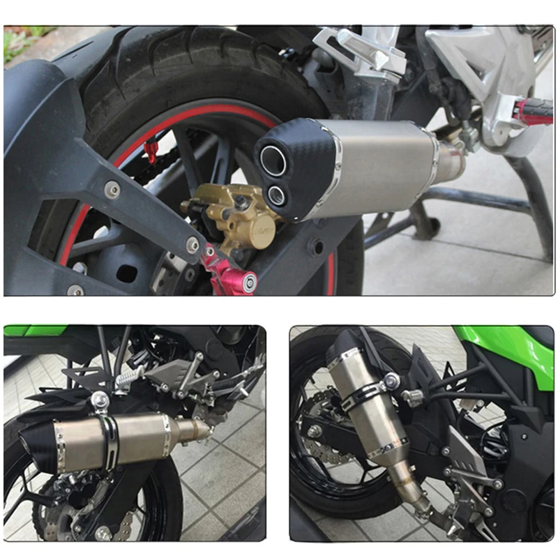 Универсальный глушитель для мотоцикла ZSDTRP Pit Dirt Bike Escape FZ6 CBR250 gsr600 750 msx125 crf 230 cb650f tmax
