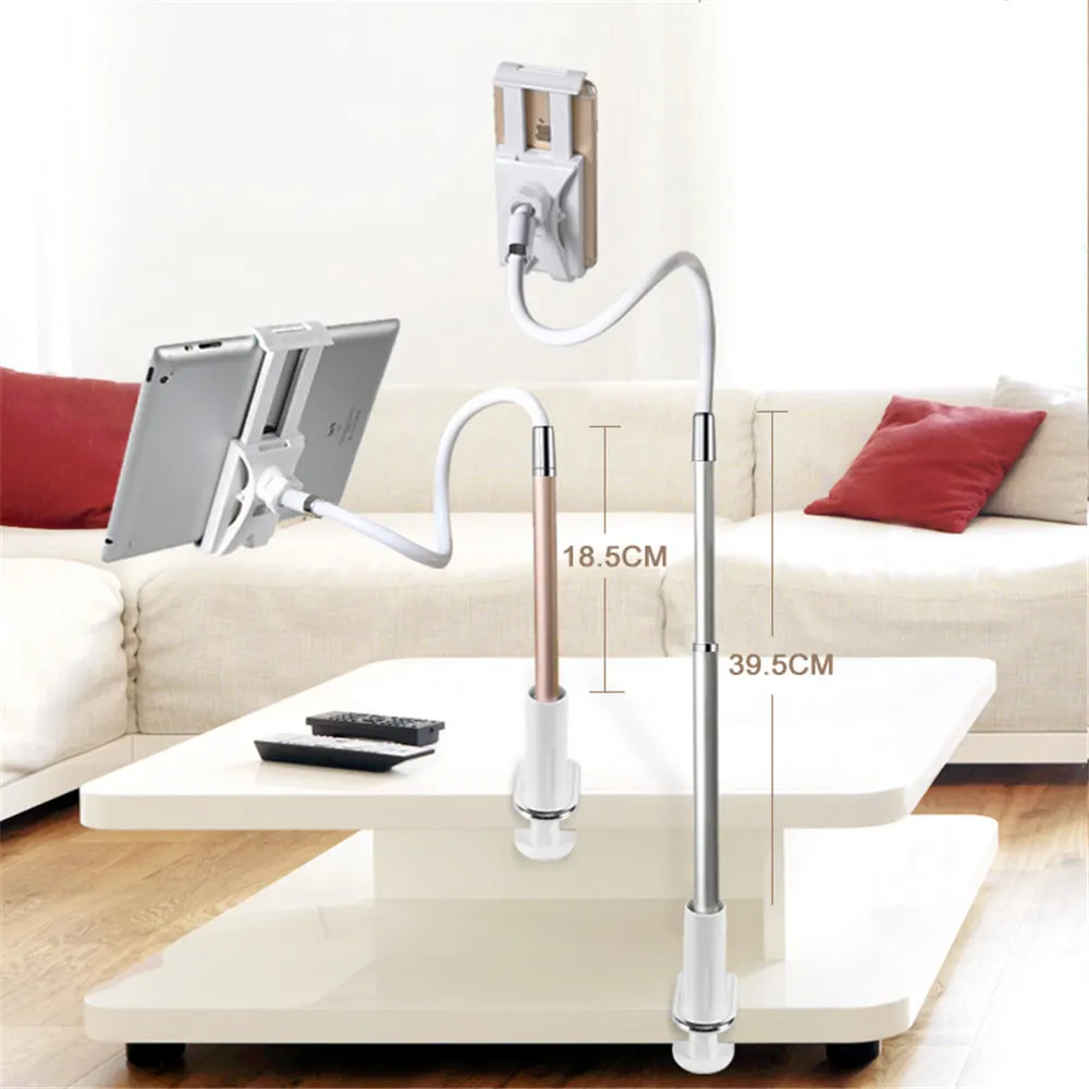 Universal 4 10.6 inch Flexible Neck Clip on Mobile Phone &Tablet Holder