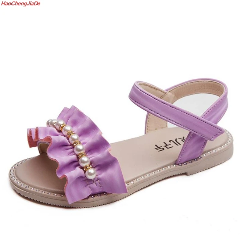 Дети haochengjiade дети девочки летние цветы летние сандалии для подростков Девочки Принцесса обувь От 1 до 6 лет сандалии