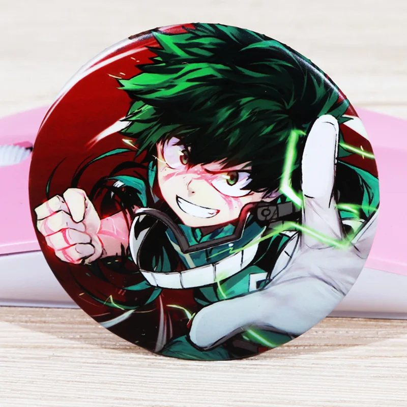 

FFFPIN 5.8cm Japan Anime Brooch My Hero Academia Badge Izuku Midoriya Breastpin Pin Coin Collect Russia Spain Room Home Backpack