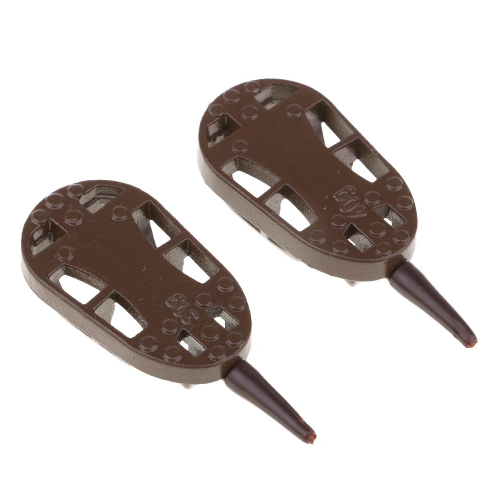 2 pcs Alloy Fishing Inline Safe Method Feeder with 1 Mould Range Set Carp & Bead Multi-functional Fishing Tackle 