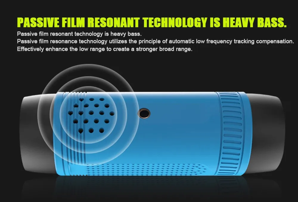 

Zealot S1 Bluetooth audio waterproof Outdoor Flashlight Ride Speaker Wireless Bluetooth card speaker Hands-free Call LED #X
