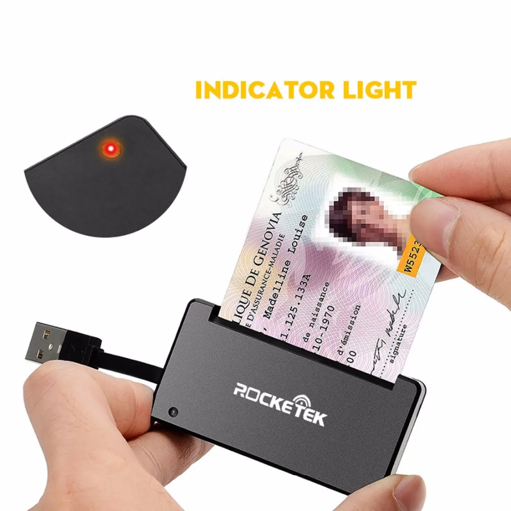 ROCKETEK SCR3 CAC ID SIM чиповая смарт-карта считыватель USB 2,0 костюм для CAC (универсальная карта доступа) правительство ID национальная карта