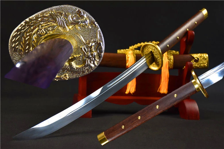 Высококачественный китайский KungFu Tian Gang Jian 1095 лезвие из углеродистой стали | Дом и