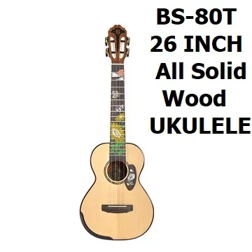 Picea Asperata полностью из цельного дерева 26 дюймов маленькая Гавайская гитара Гавайские гитары укулеле яркий палисандр производительность Гавайские гитары для начинающих 26 дюймов пикап - Цвет: BS-80T