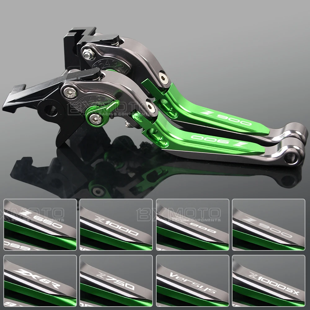 Logotipo l/áser titanio para motocicleta CNC extensible palancas de embrague de freno para kawasaki Z800//E versi/ón 2013 2014 2015 2016 naranja Z800