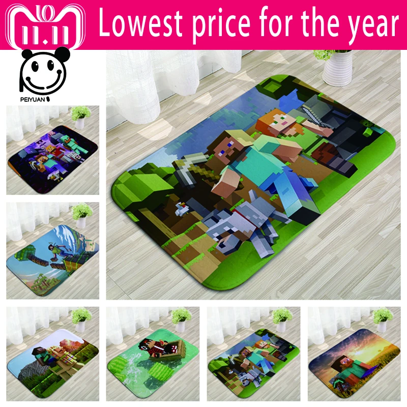 My World Printed Door Mat Non-slip Mine craft Floor Mat Office Chair Cartoon Indoor Bathroom Rugs Flannel Carpet Hallway Doormat My World Printed Door Mat Non-slip Mine craft Floor Mat Office Chair Cartoon Indoor Bathroom Rugs Flannel Carpet Hallway Doormat