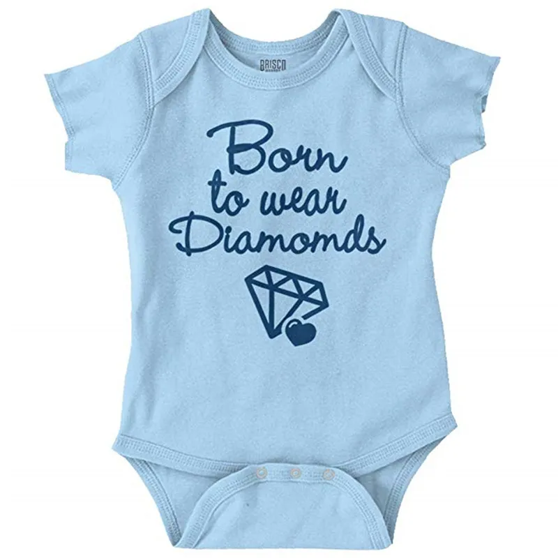 YSCULBUTOL born to отучить diamomds детское боди Милая одежда для малышей 0 до 12 м для маленьких мальчиков и девочек