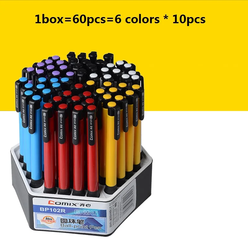 

[4Y4A] 60pcs/box Promotional Ballpoint Pen Batch Low Price Promotional Signature Pen Office School Gift