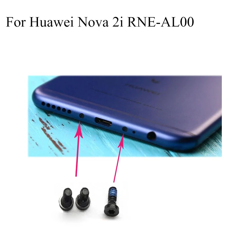 2 шт. черный для HUAWEI Nova 2i i Buttom Dock шурупы винт корпуса ногтей tack Nova2i мобильные