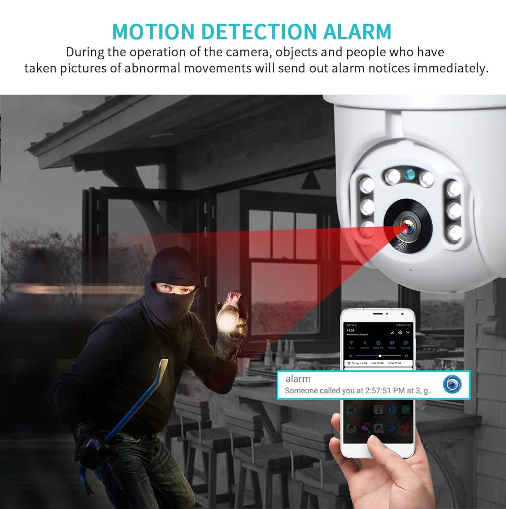  INQMEGA IP Camera WiFi 1080P Wireless Auto tracking PTZ Speed Dome Camera Outdoor CCTV Security Sur - 32994424236