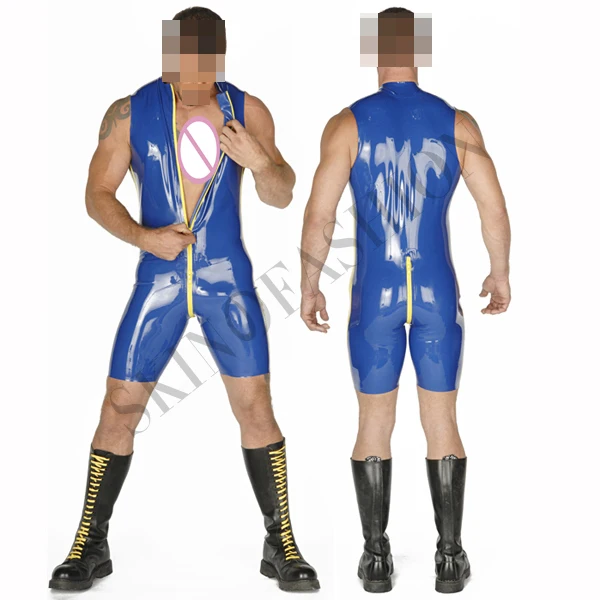

Free shipping !! Men skintights latex bodysuit