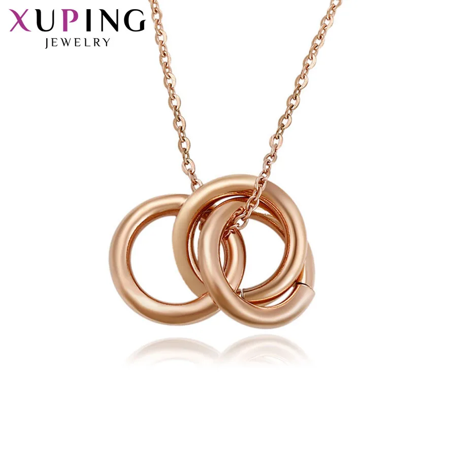 

Xuping Fashion Rose Gold Color Plated Popular Necklace Charm Style Long Necklace Chain Jewelry Gift S76,1-43867