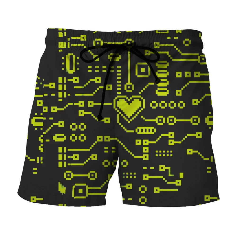 Classic Game 3D Boardshorts Men Sexy Beachwear Swimsuits Casual Plus