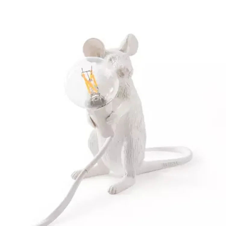  SELETTI Modern Resin Mouse Table Lamp LED E12 mouse Table Lamps Desk Nordic Kids' Room Decor LED Ni - 33042439258