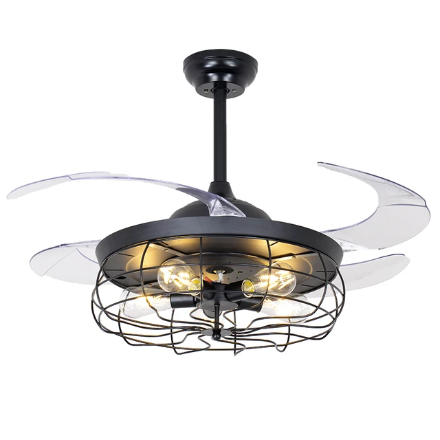 42inches Retro Ceiling Fan Light Restaurant Invisible 42inches Retro Ceiling Fan Light Restaurant Invisible Nordic Loft Pendant Living Room Lamps Remote Chandelier