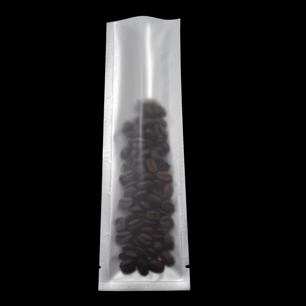 5.5*18cm Matte Clear Metallic Package Bags Heat Sealable Pouches Translucent Plastic Pure Aluminum Foil Open Top Bags 100Pcs 3
