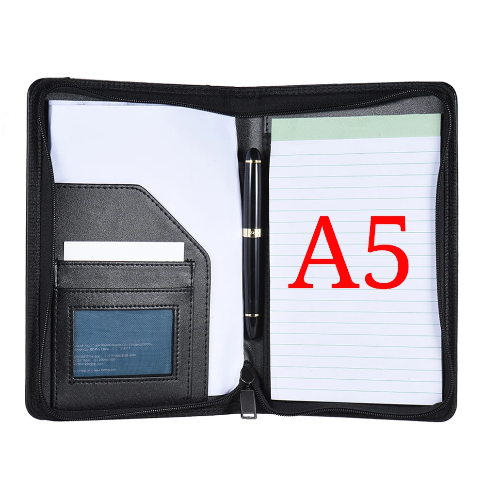 Портативный чехол для документов A5, деловой портфель, блокнот для записей, чехол для документов, органайзер A5 из искусственной кожи для бизнеса