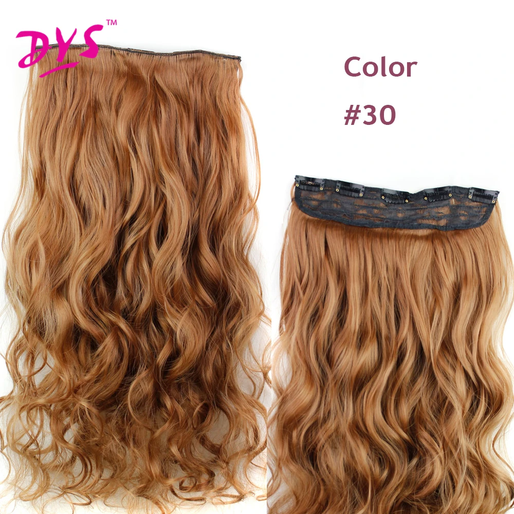 Deyngs 60CM One Piece 5 Clips in Hair Extensions For Women 34 Full Head Long Wavy16 Colors High Temperature Synthetic Fiber  (6)