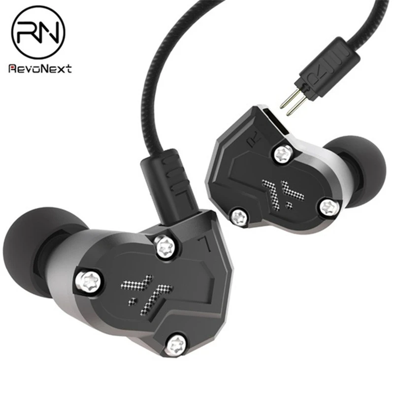 

RevoNext QT3 2DD+2BA HiFi Stereo In-ear Earphone High Resolution Earbuds 2 Pin Cable Hybrid Headset Balanced Armature
