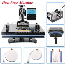 1pc 6 in 1 30*38cm T-shirt Swing Away Heat Press Machine/ Shaking Head Heat Transfer Sublimation Machine