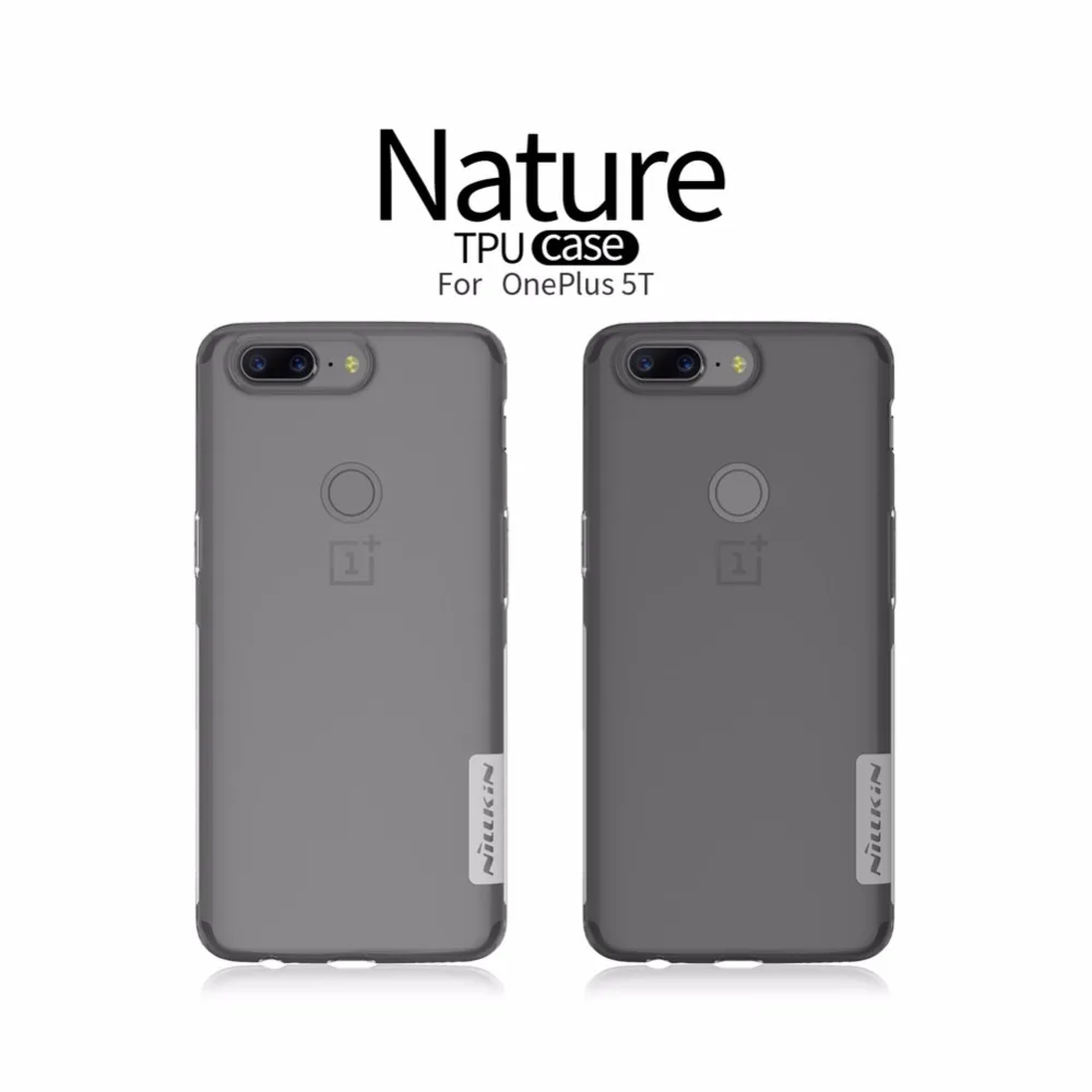 

oneplus 5t case cover 6.01 inch NILLKIN Nature Transparent Clear Soft silicon TPU Protector cover one plus 5t case one plus 5 t