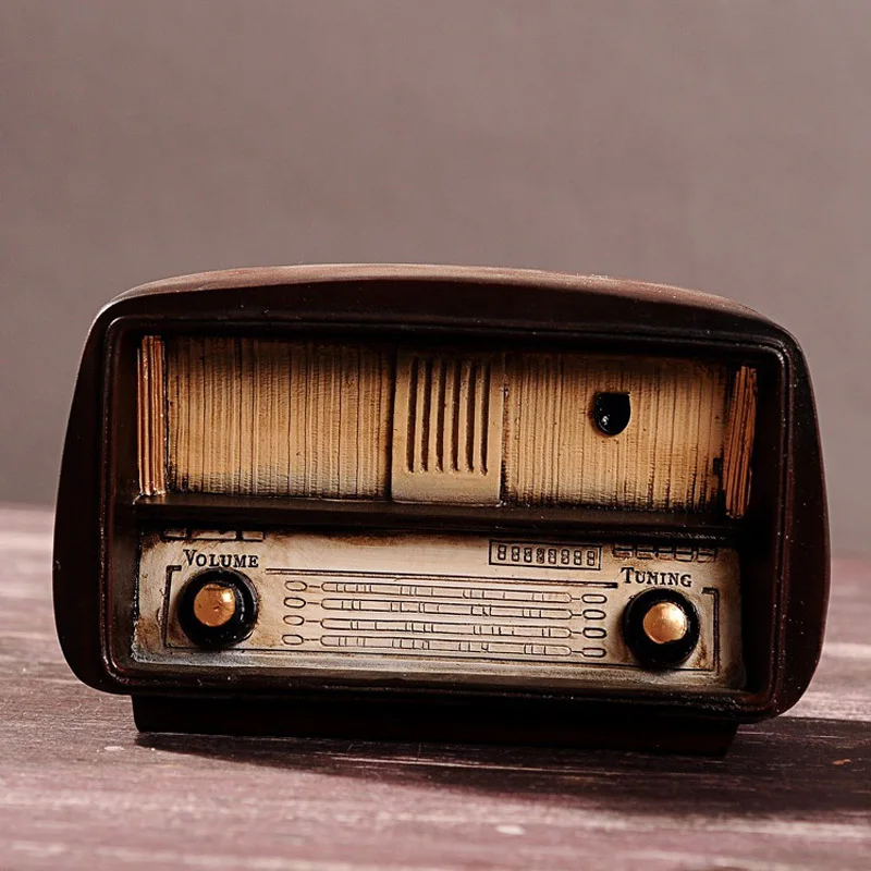 Ceny Vintage Radio Craft retro nostalgiczna ozdoby styl europejski prezent urodzinowy akcesoria barowe żywica Radio Model antyczne imitacje