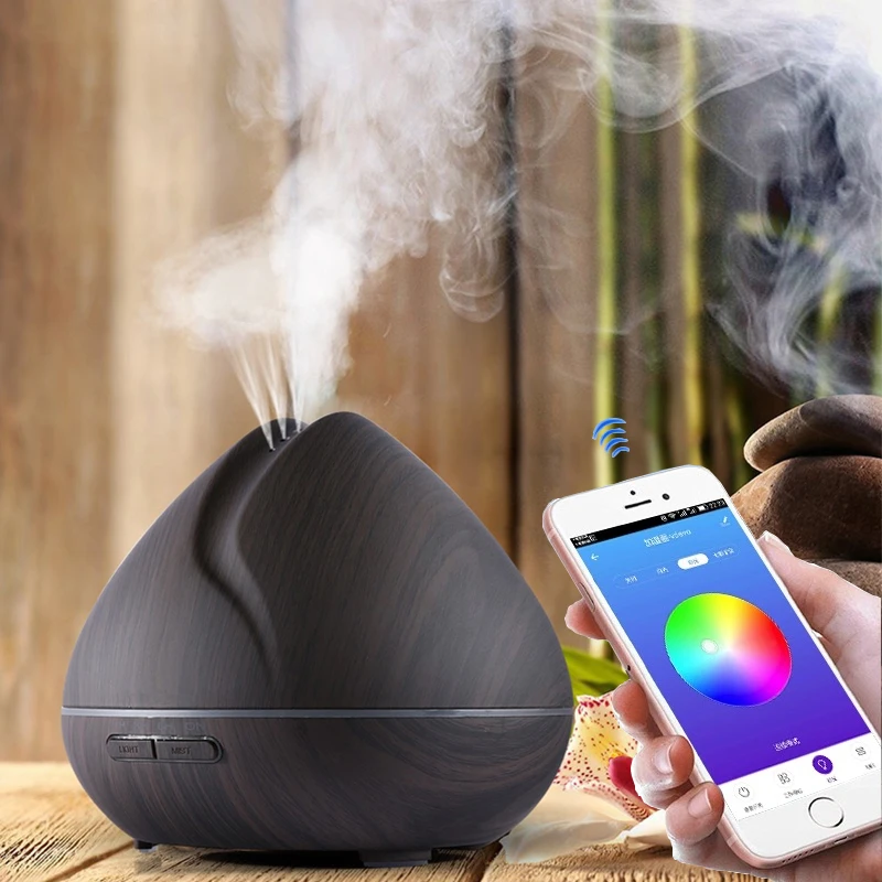 

550ML Essential Oil Aromatherapy Diffuser With APP Control Aroma Diffuser LED Lights For Home Ultrasonic Aromatherapy Humidifier