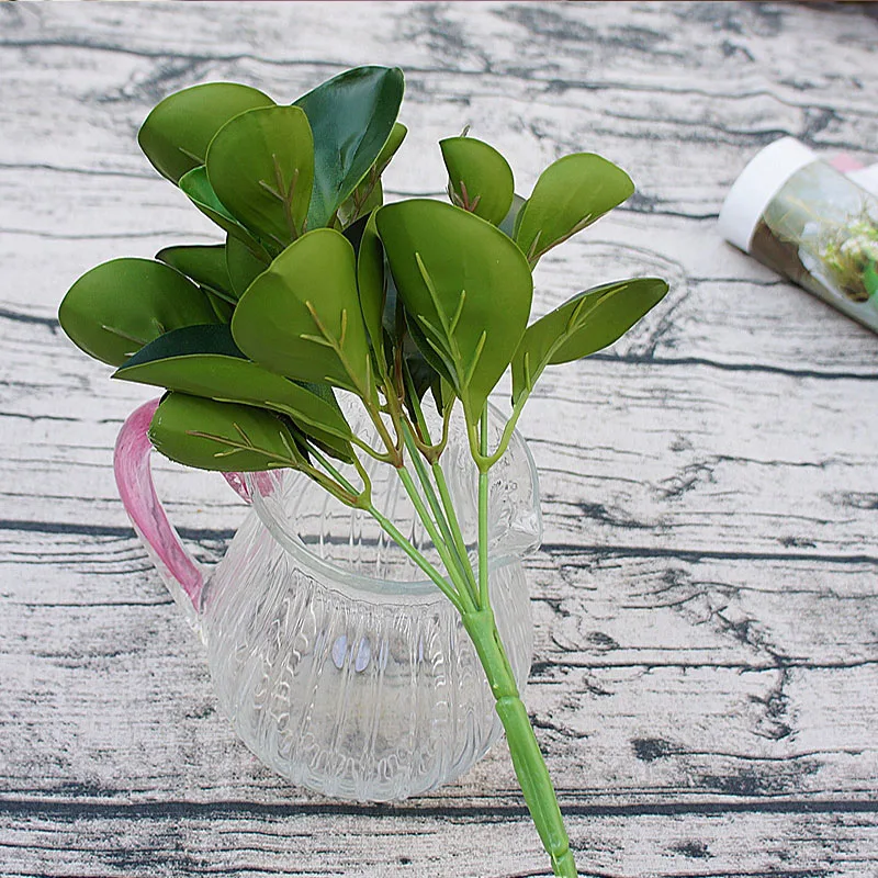1 bundle cheap Artificial flower high quality PU gluing DIY potted flower arrangements silk Leaves home Wedding vases for decora 1 bundle cheap Artificial flower high quality PU gluing DIY potted flower arrangements silk Leaves home Wedding vases for decora